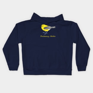 Prothonotary Warbler Songbird Kids Hoodie